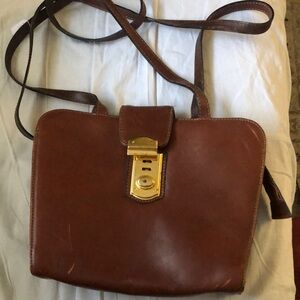 Vintage Leather chocolate brown, Bloomingdale’s handbag
